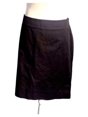 Rafaella Women's Size 14 Black Knee-Length Pencil Skirt W/Back Vent Office Wear